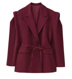 Fongt Women's Explosive Temperament Commuting Belt Strap Shoulder Blazer
