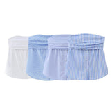 New Pleated Buckle Decorative Elastic Poplin Bra Top 4661008-Outfit