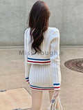 Knitted 3 Piece Set Women Elegant Casual Sweater Skirt Set Female Korean Fashion Designer Kawaii Skirt Suit 2023