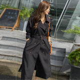 Fongt Long Wind Coat Women's 2025 Chic Design Sense Early Spring Double Buckle