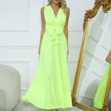 Style Multi-Wear Multi-Rope Cross-Back Sexy Bandage Dress Long Dress-Outfit