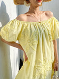 Fongt Dress Women's Long Dress Design Embroidered European Quality Women's Summer