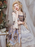 Vintage Lolita Blouses Women Harajuku Sweet Lace Flare Sleeve Off Shoulder Shirt Top Girly Victorian Elegant Bow Blouse-Outfit