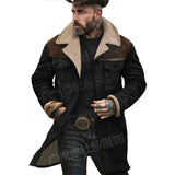 Fongt Autumn And Winter Men's Coat Velvet Jacket Multi-Pocket Zipper Coat