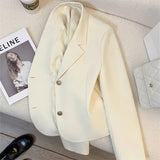 Fongt 2024 New Orange Short Style Small Suit Jacket Female Temperament Show Thin Casual Commuter Wind Jacket Female-Outfit