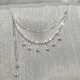 Pearl and Rhinestone Pendant Necklace-Outfit