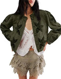 Autumn / Winter 2024 Maple Leaf Pattern Embroidered Quilted Quilted Casual Cotton Jacket Coat-Outfit