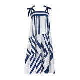 TWOTWINSTYLE Striped Spaghetti Strap Dress 2022 Summer Clothes For Women Streetwear Boho Sleeveless A Line Elegant Long
