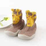 Baby Knitted Leopard Floor Socks Shoes with Rubber Soles Infant Anti-slip Indoor Socks Newborn Spring Summer