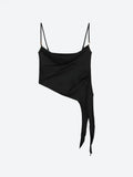 Asymmetric Top & Skirt Pants Two Piece