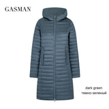 2022 new Women's spring jacket long thin cotton zipper hooded fashion parka coat women lightweight autumn jackets