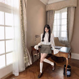 Fongt College Style Wide Waist Design Pressed Hundred Folded Gray Fine Dress Dress New Spring And Summer High-Waist A Word Skirt