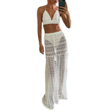 Solid Color Mesh Lace Split Swimsuit Female Three-Piece Set 2025 New Strap Sexy Three-Point