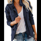 Fongt Spring And Autumn Self-Body Fashion Street Trendy Solid Color Loose Korean Version Zipper Multi-Pocket Jacket Women's