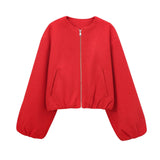 Fongt And Autumn 2025 Fashion New Soft Bomber Jacket Women's M56867