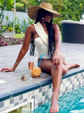 Sexy Ruffles Slant Shoulder Cut Out Bodysuits Women Sleeveless Solid White One Piece Rompers 2022 Summer Beach Holiday