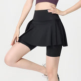 Fongt Pocket Fake Two Yoga Pants Large-Size High-Rise Sunscreen Skirts Thin Sports Wear Outside The Bottom