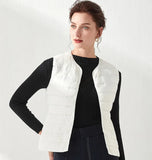 Autumn And Winter New Light Style Women's Down Jacket Vest Casual Without Collar Fashion Sleeveless Down Vest Coat-Outfit