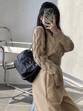 Women's Sweater Long Sleeve Top Pullover Slim O Neck Jumper 2023 Autumn Winter Clothes Streetwear Blue Female