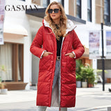 Winter Coats Women Multicolor Classic Design Long Hooded Thickened Warm Down Jacket Casual Pocket Ladies Parka