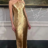 Fashion Tuxedo After Hanging Neck Dress
