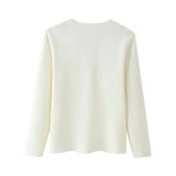 Fongt 2025 Spring Asymmetrical Button Decoration Knits 4192005712