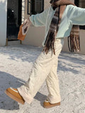 Puffer Thick Fleece Warm Pants-Outfit