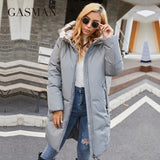 2022 Women's winter jacket Mid-length warm Fashion Coat women zipper Hooded Contrasting brand down jacket female