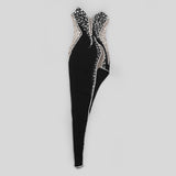 Spring 2023 New Long Fashion Dress Velvet Sexy High Open Nails Heavy Industry