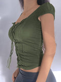 top with lace trim and
