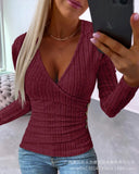 Women's Ruffle Button Shirt-ODS4431 Collection-Outfit