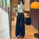 Fongt Apricot High-Waist Plus Velvet Thin Straight Jeans Women 2025 Autumn And Winter Loose Commute Wide-Legged Trousers