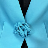 Fongt New Star Fashion Three-Dimensional Flower Without A Suit With A Trout Set Two-Piece Set