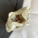 Aesthetic Bow Knot Stitching Shoulder Bag-Outfit