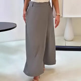 Fongt Summer New Fashion Women's Elegant Temperament Loose Waist Trousers Casual Broad Leg Pants