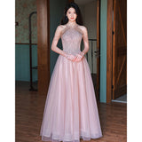 Pink Evening Dress Birthday Ceremony High-End Light Luxury Small Toast Bride High-End Engagement