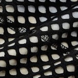 Dark Cyber Y2k Fishnet See Through Women T-shirts Punk Patchwork Techwear Slim Crop Tops Grunge Long Sleeve Sexy