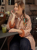 Fongt Autumn New Retro Art Single Buckle Collar Collar Long Wind Jacket