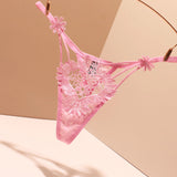 Fongt Trousers Female Water-Soluble Flower Perspective Sexy No-Scarred Seduction Summer 2025 New Low-Rise Hot Trousers Head