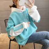 Cotton embroidery letter Casual Harajuku Oversized