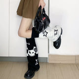 Fongt Tube Socks Knit Socks Set Pile Socks Students Hot Girl Warm Cold Wide Leg Horn Calf Set-Outfit