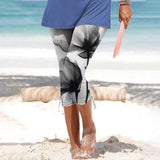 Outerwear Bottoming Slimming Printed Drawstring Cropped