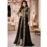Collar Lace Chiffon Dress Retro Style Long