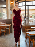 French Elegant Style Slimming Bra Dress 2025 New Splicing Three-Dimensional Flowers Long Dress Women