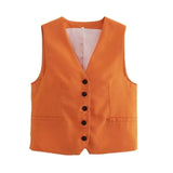Vest 9929321 High Waist Casual Shorts 9929221 Suit-Outfit