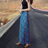 New Spring And Summer 2023 Real Silk Wide-Leg Pants Fashion Print Shows Thin And Versatile Straight Casual Pants-Outfit