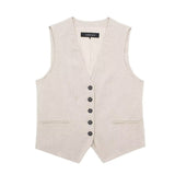 Fongt Women's Summer New Design Feeling Horse Vest Shorts Set