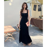 New Sling Vest Skirt For Women's Button Design Temperament High-Level Feeling Dress In Spring And Summer 2024-Outfit