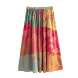Spring Printed Loose Shirt 2981045 Printed Half Skirt 2980045-Outfit