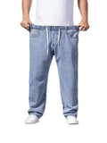 Big Size Autumn Big Leg Jeans Straight Leg Loose Pants Wide Legs-Outfit